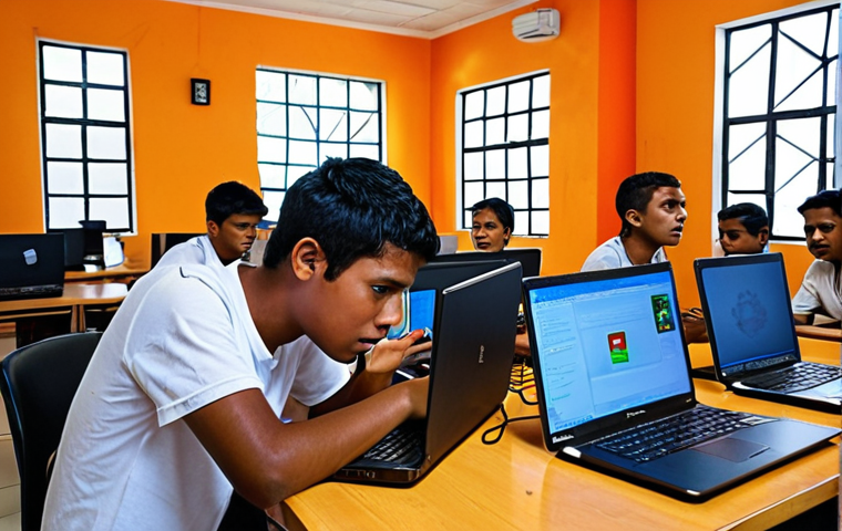 **

A bustling, hopeful tech startup scene in Dili, East Timor. Young Timorese coders are huddled around laptops in a brightly lit co-working space, filled with energy and determination. The background shows a blend of traditional Timorese architecture and modern technology, symbolizing the IT industry's potential in the nation. Capture the contrast of limited internet infrastructure struggling to keep up with youthful enthusiasm.

**
