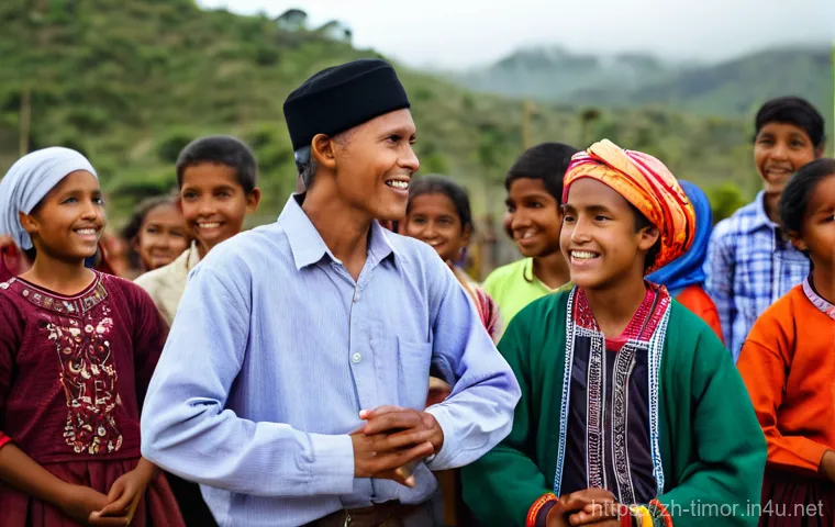 동티모르 전통 춤 - **A dynamic scene depicting a traditional East Timorese Likurai dance performance during a vibrant h... 동티모르 전통 춤 - **A dynamic scene depicting a traditional East Timorese Likurai dance performance during a vibrant h...