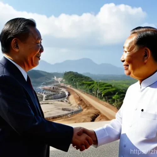 동티모르와 중국의 관계 - **Prompt:** "An image depicting the deep-rooted friendship and comprehensive strategic partnership b...