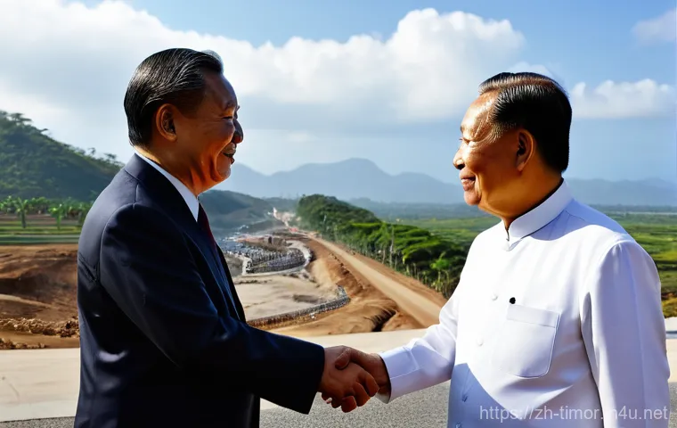 동티모르와 중국의 관계 - **Prompt:** "An image depicting the deep-rooted friendship and comprehensive strategic partnership b...