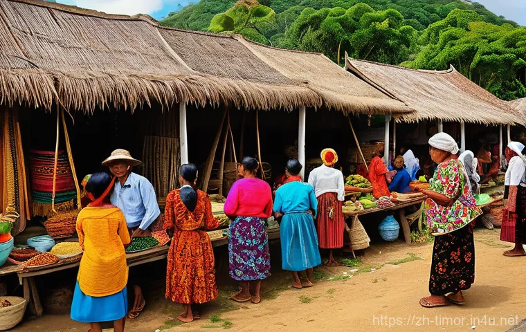 티툼어와 인도네시아어의 비교 - **Indonesian and East Timorese Cultural Tapestry**
    A vibrant, realistic photograph showcasing tw...